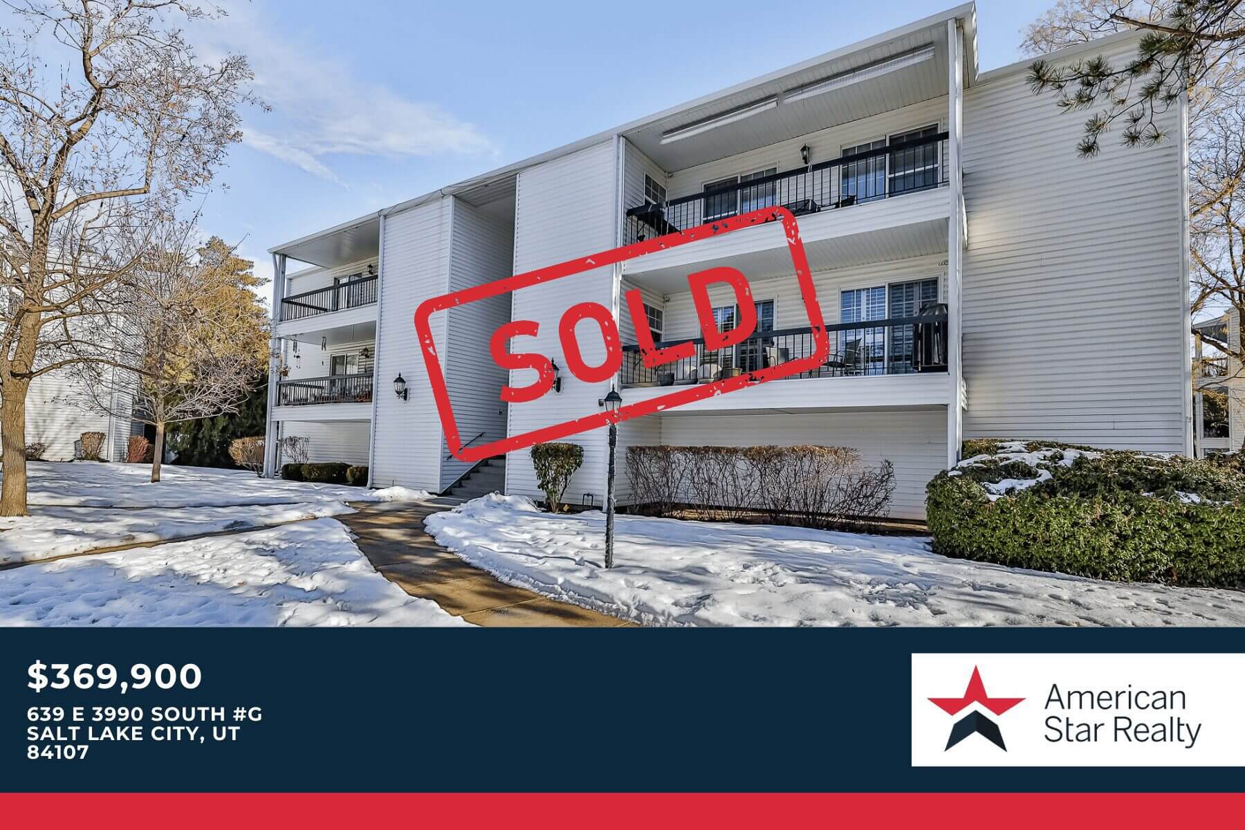 Apartment building with "Sold" overlay.